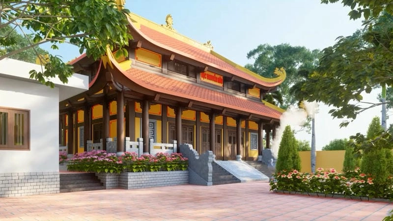 mẫu thiết kế nhà thờ họ hài hòa giữ trọn hồn Việt