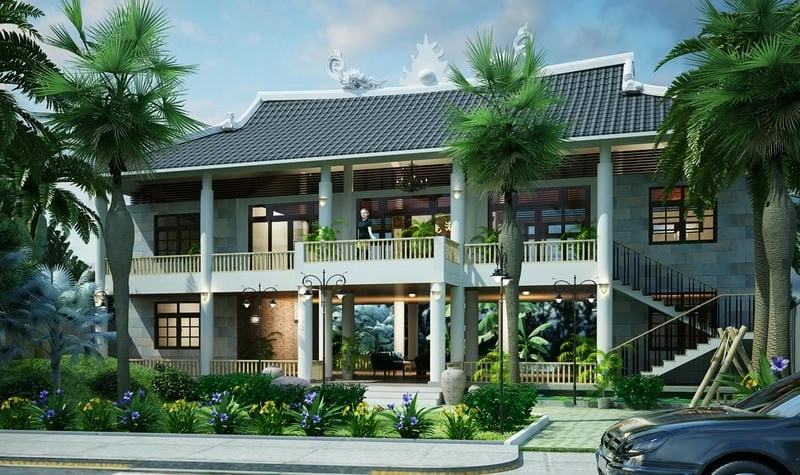 mẫu nhà thờ 3 gian đẹp cổ kính sang trọng thu hút