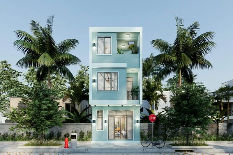 các mẫu sơn mặt tiền nhà ống đẹp cho những mẫu sơn nhà ống