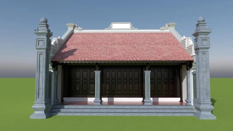 mẫu nhà thờ cấp 4 đẹp thiết kế gần gũi truyền thống