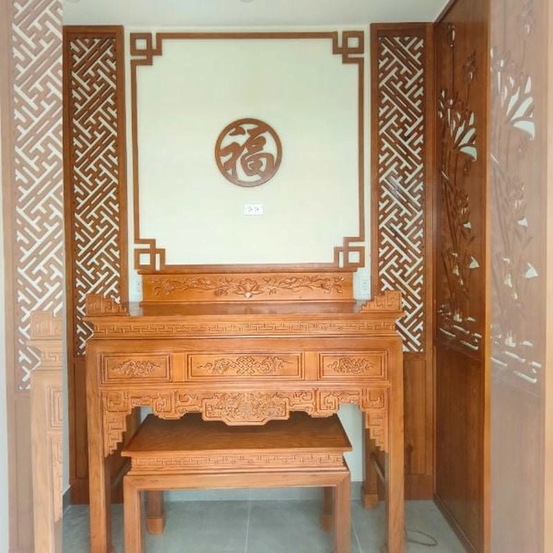 Chọn lựa vách gỗ bàn thờ phù hợp không gian