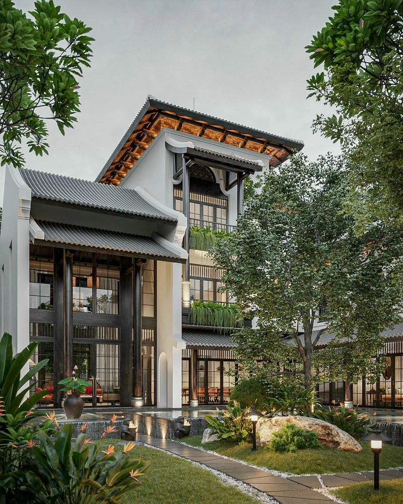 nhà đẹp phong cách indochine gây ấn tượng bằng sự hoài cổ