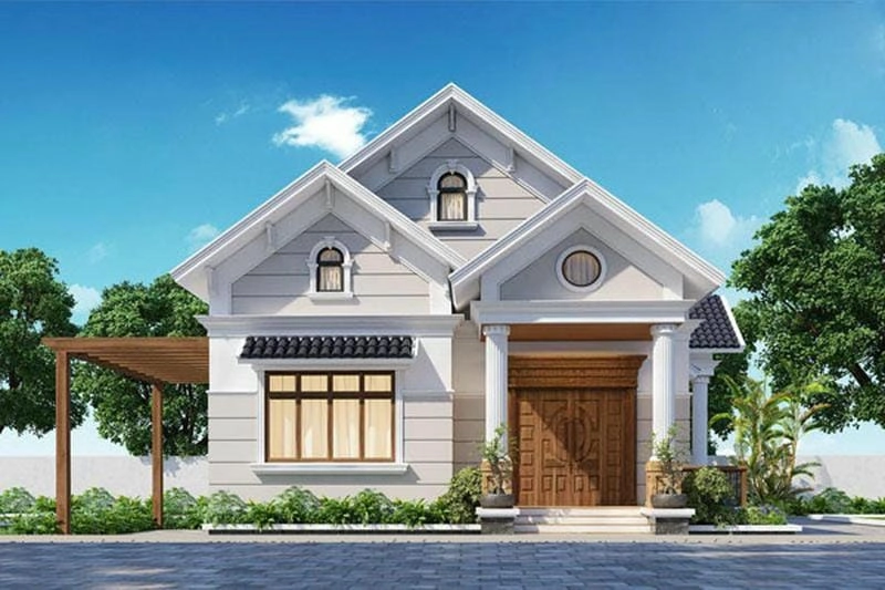 Sáng tạo bố cục trong mẫu nhà cấp 4 mái thái 8x15m phù hợp gia đình trẻ