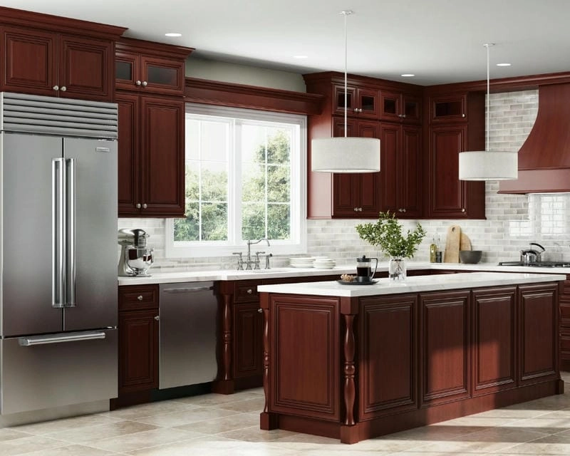 mẫu kệ bếp gỗ đẹp thiết kế tinh tế tiện nghi cho gia đình