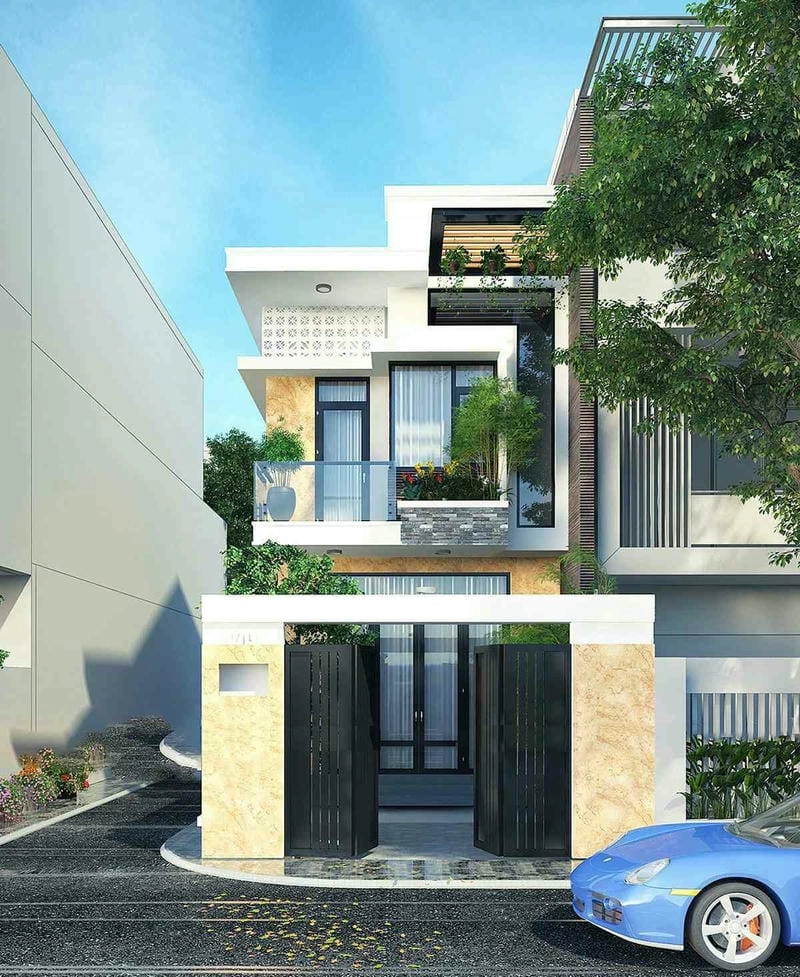 Chiêm ngưỡng mẫu mặt tiền nhà 2 tầng hiện đại ấn tượng sáng tạo