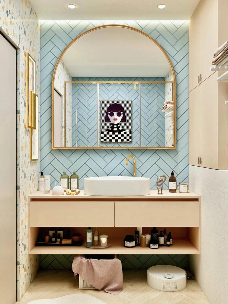 các mẫu gạch lát nhà tắm đẹp hài hòa tông màu đa dạng