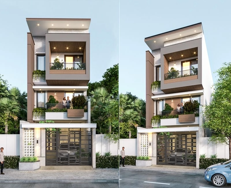 Tham khảo mẫu nhà phố mặt tiền đẹp 6x18m hiện đại