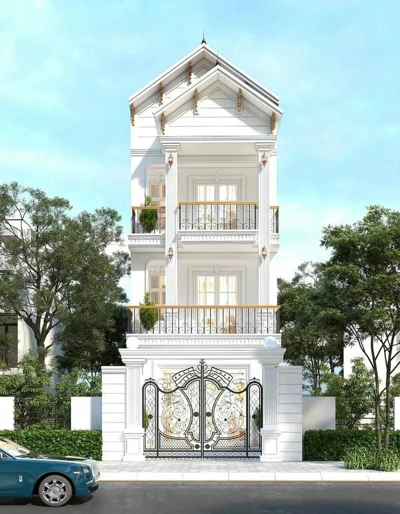 Xem ngay mẫu mặt tiền nhà ống 3 tầng đẹp độc đáo thu hút
