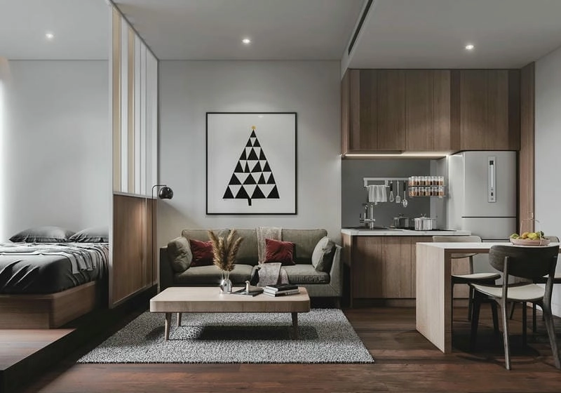 mẫu thiết kế phòng khách nhà ống tối ưu không gian tinh tế