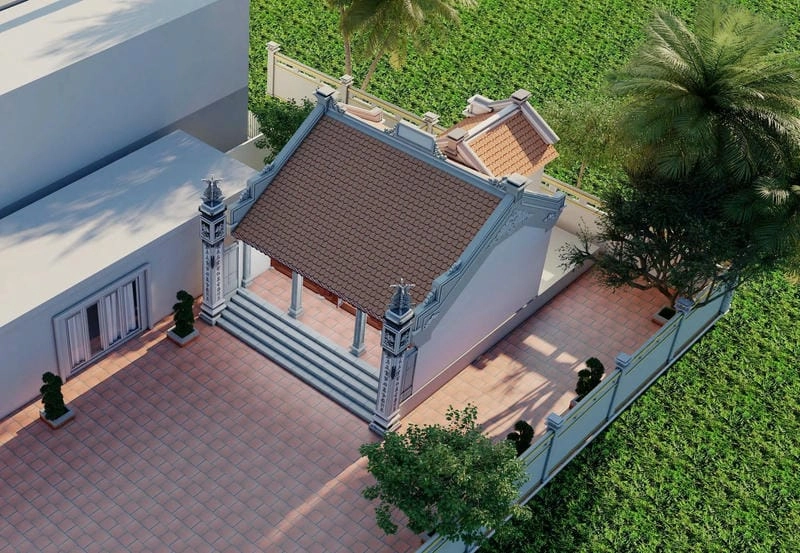 mẫu nhà thờ họ đơn giản thiết kế tiết kiệm mà đẹp