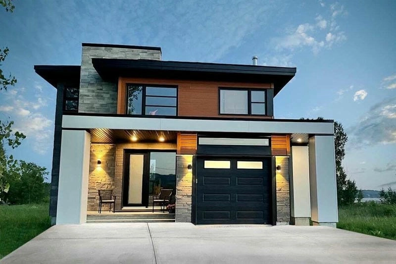 mẫu nhà ngang 12m sâu 8m 2 tầng đẹp tinh tế ấn tượng