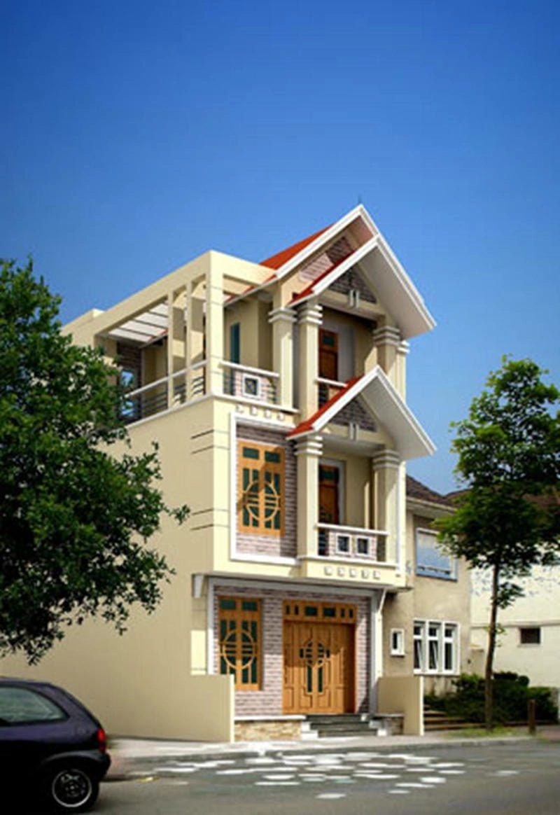 chọn màu phối màu sơn mặt tiền nhà ống đẹp mắt với những mẫu sơn nhà ống