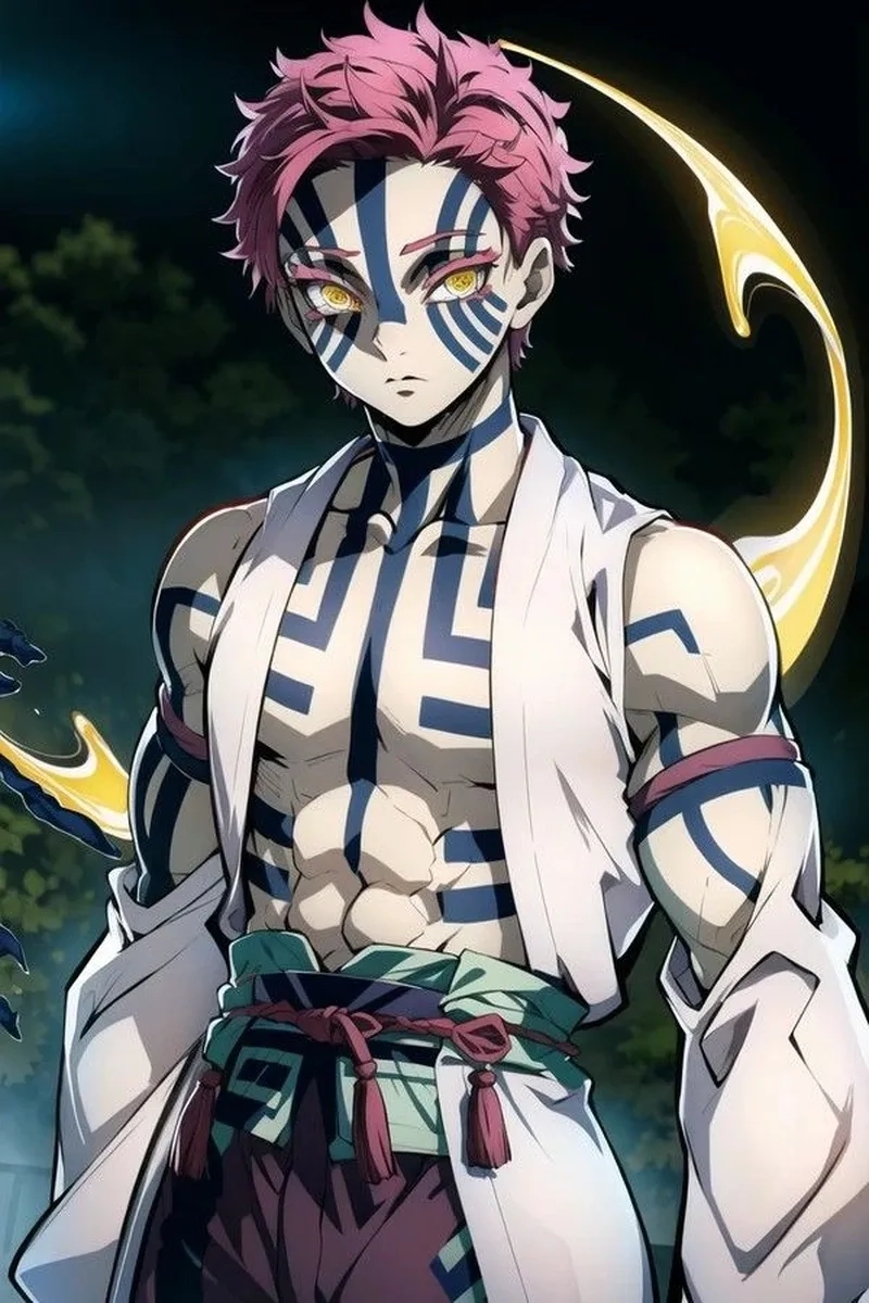 Thượng Huyền Tam akaza sở hữu võ thuật thượng thừa và sức mạnh vượt trội