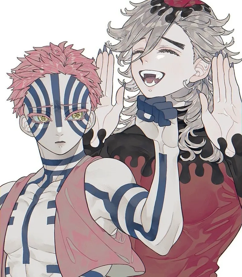 Akaza vs douma là tưởng tượng của fan về trận chiến giữa hai cá tính mạnh mẽ