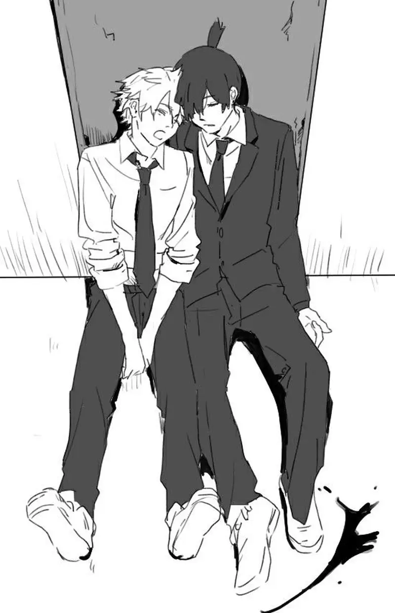 Aki x Denji truyện tranh mô tả mối quan hệ thân thiết dần hình thành sau những trận chiến