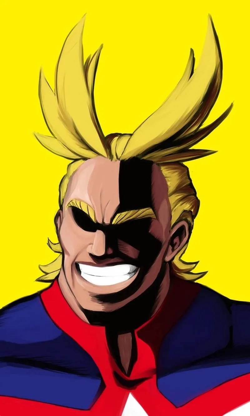 All Might suit là trang phục biểu tượng với màu xanh, đỏ và vàng nổi bật.