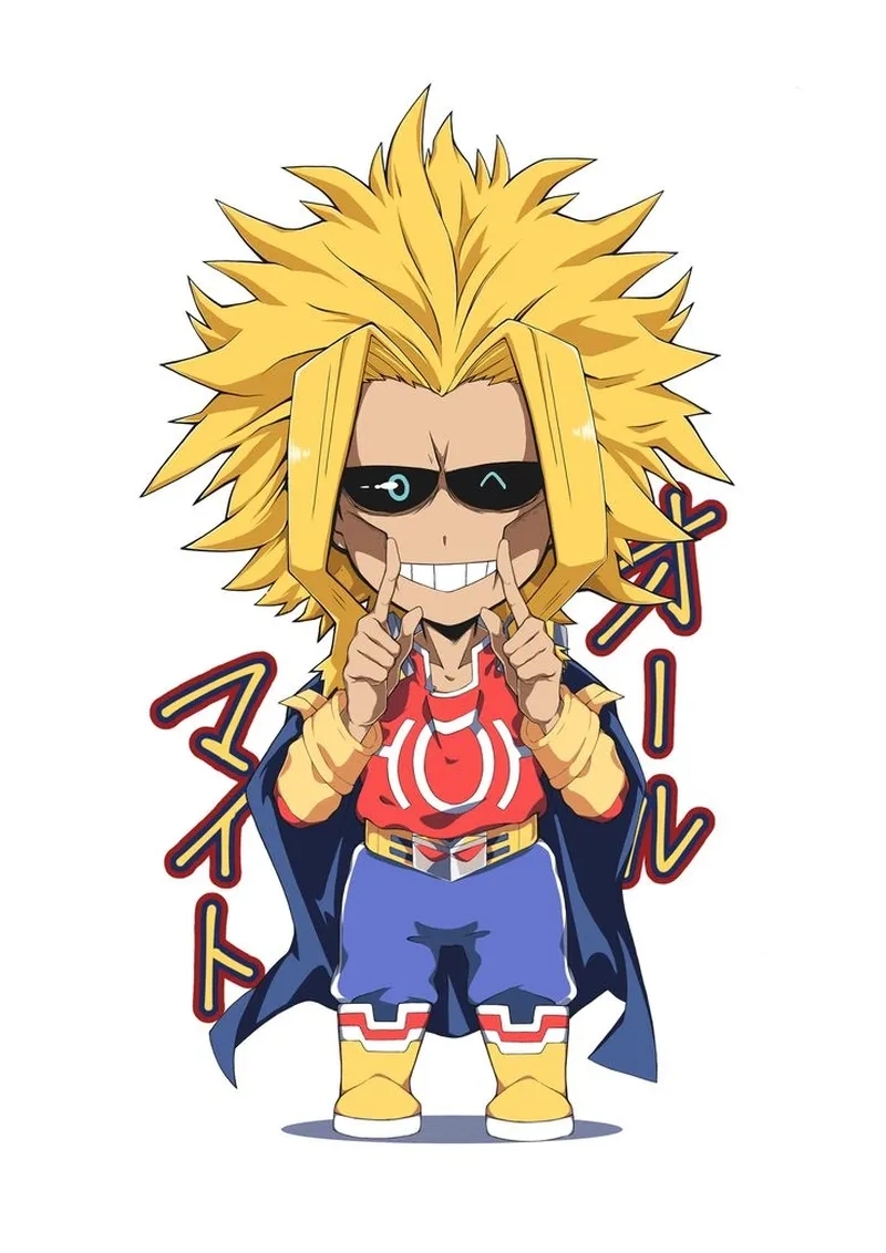 All Might chibi là phiên bản đáng yêu của anh hùng với thiết kế nhỏ nhắn, vui nhộn.
