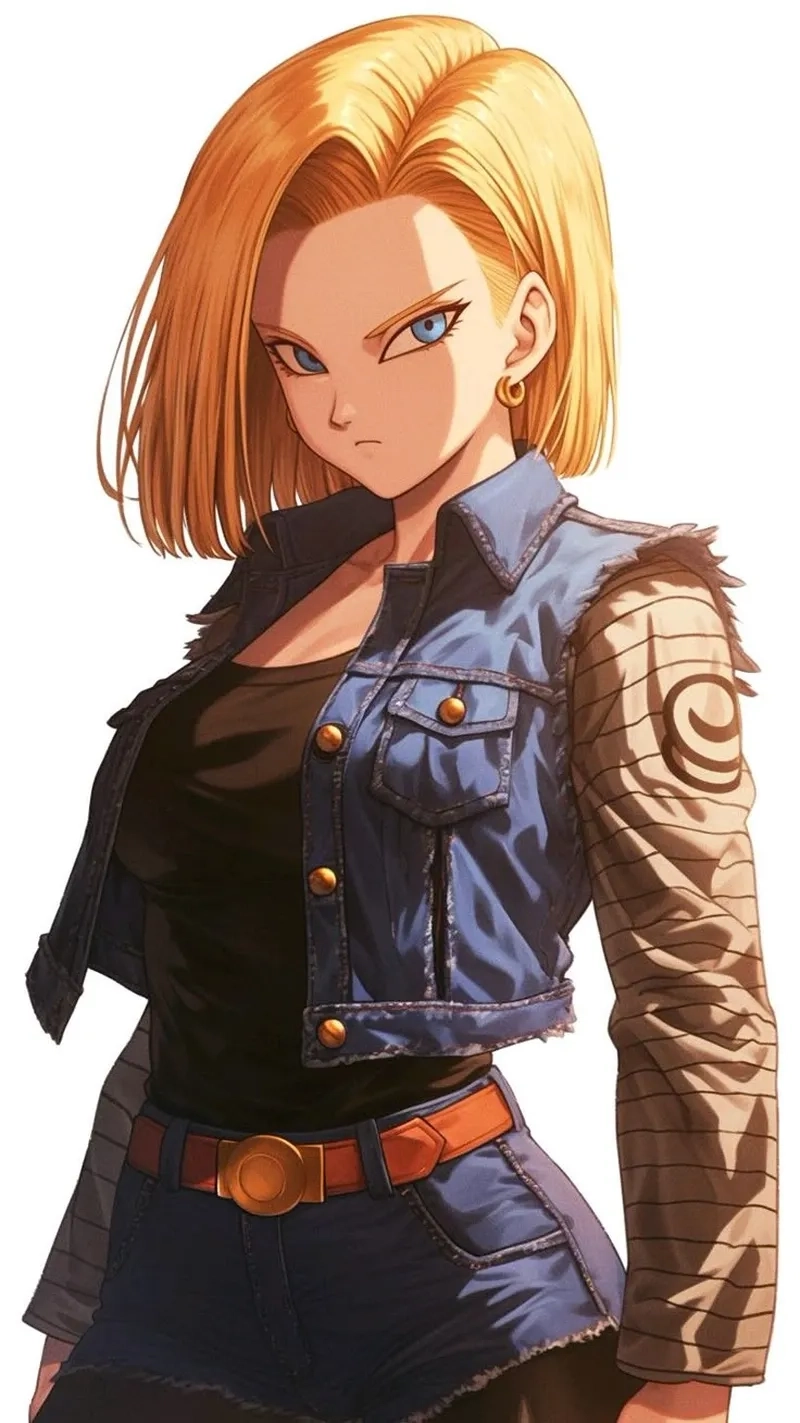 Hình nền sắc nét và cực đẹp của Android 18 4K wallpaper