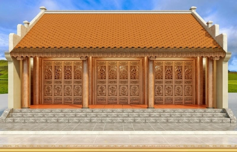 Gợi ý mẫu nhà 3 gian cổ đẹp sang trọng hài hòa