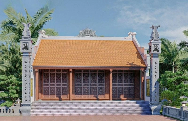 Ngắm nhìn mẫu nhà 3 gian mái ngói truyền thống ấm áp