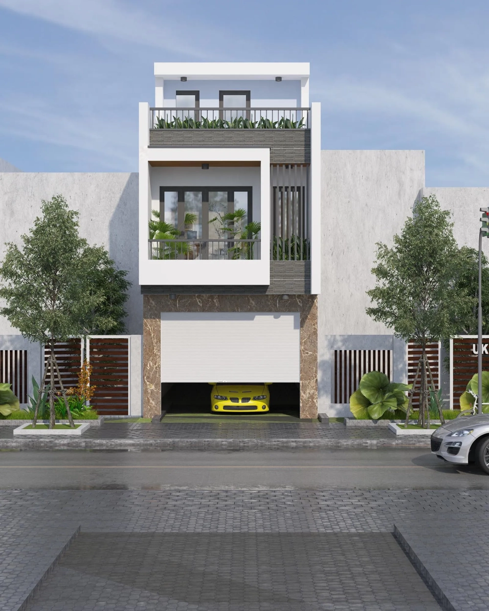 Xem ngay mẫu nhà ống 2 tầng đơn giản có tum dễ thi công