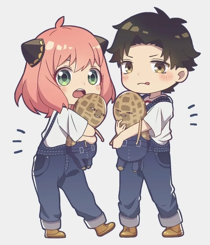 Hình nền Anya và Damian dễ thương cho điện thoại