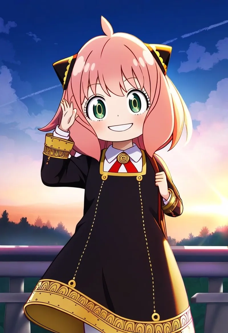 Hình ảnh hình nền Anya cười khiến ngày bạn tươi sáng hơn