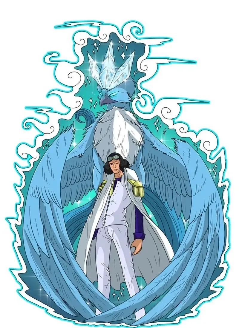 Aokiji bike có thể đi trên mặt biển nhờ khả năng đóng băng