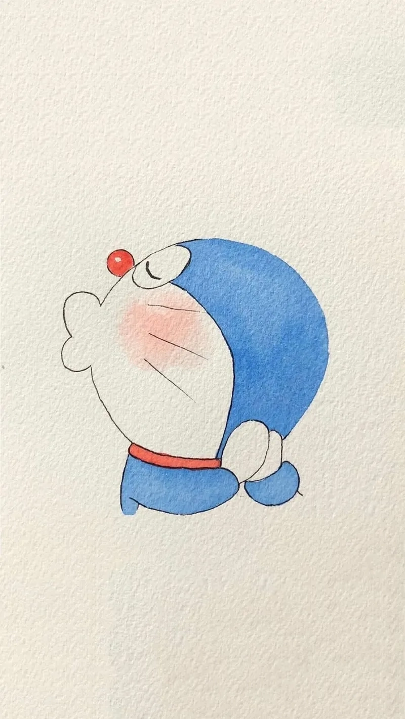Từng bước vẽ Doraemon cute chibi cực dễ hiểu