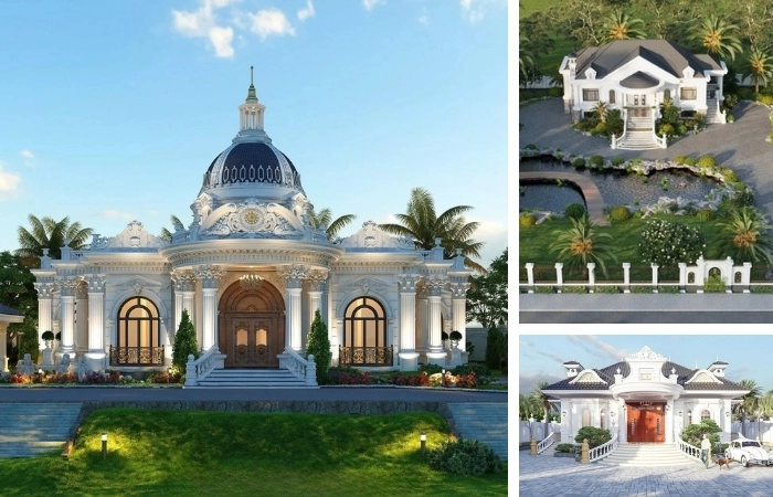 tìm hiểu về Khái niệm về kiến trúc biệt thự tân cổ điển 1 tầng