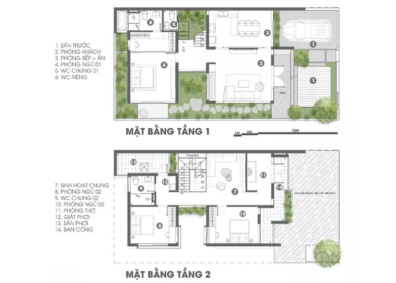 Khám phá bản vẽ nhà 2 tầng đơn giản dễ thi công