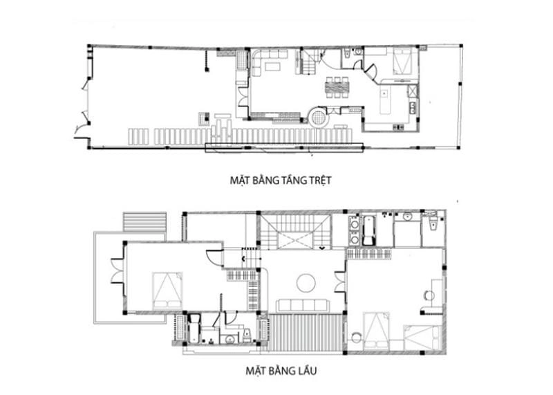 Tham khảo bản vẽ mẫu nhà 2 tầng đơn giản dễ xây dựng