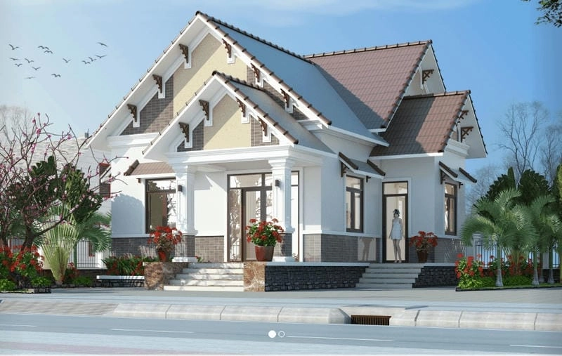 mẫu nhà 1 tầng 4 phòng ngủ 120m2 gợi ý bố trí hợp lý tiện dụng