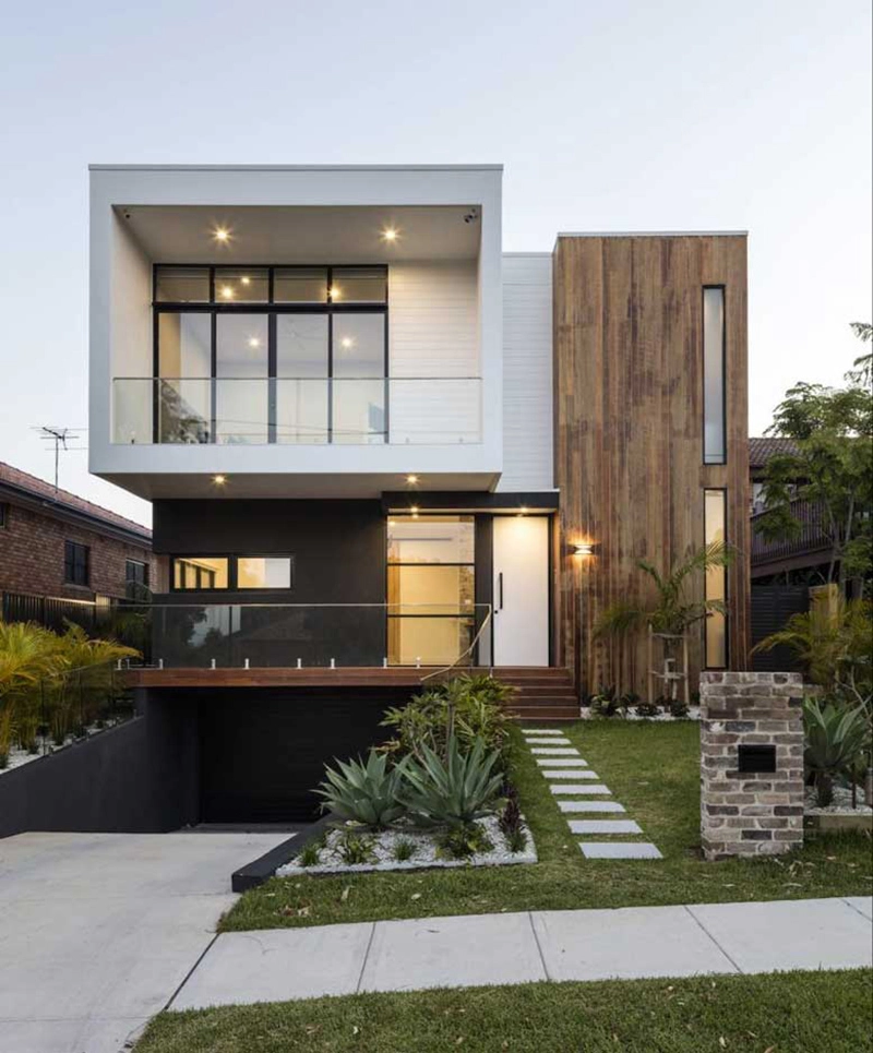 Gợi ý ngang 8m mẫu nhà 2 tầng mặt tiền 8m hiện đại đón gió