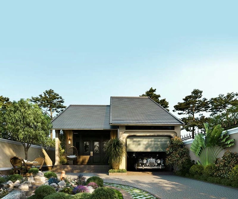 Cuốn hút cổ điển với biệt thự phong cách đông dương