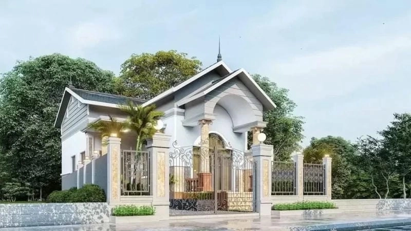 mẫu nhà biệt thự đơn lập thiết kế riêng tư sang trọng