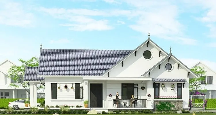 Tham khảo mẫu nhà vườn đẹp rẻ phong cách 1 tầng