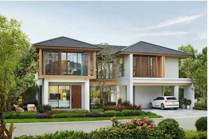 những mẫu biệt thự nhà vườn đẹp thiết kế ấn tượng hài hòa