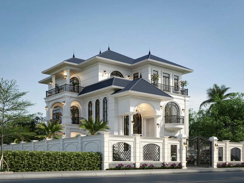 mẫu nhà biệt thự hiện đại đẹp bền vững tiện ích hài hòa