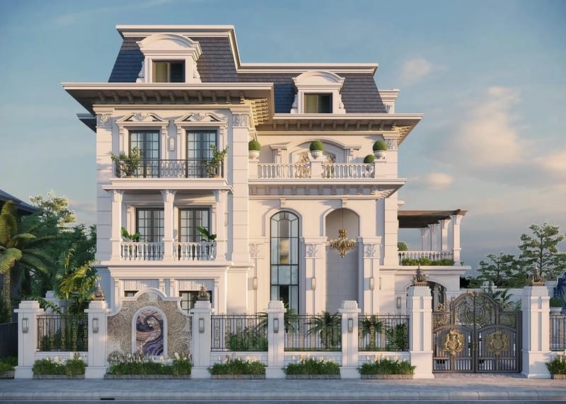 mẫu nhà biệt thự 3 tầng đẹp phối cảnh hoàn hảo đẳng cấp