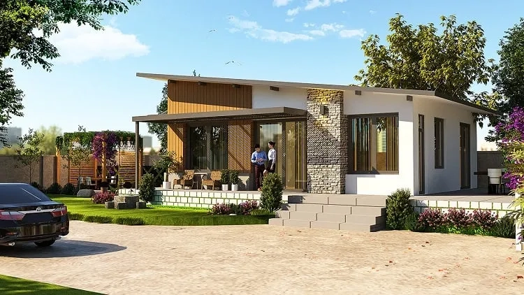 Khám phá mẫu nhà vườn đẹp nhất 2024 thiết kế 1 tầng