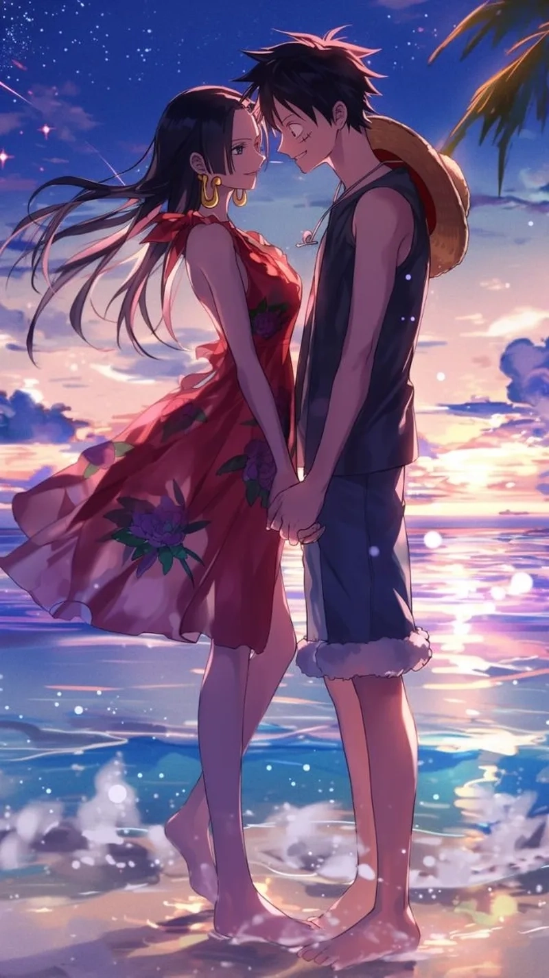 Hình ảnh đáng yêu của Boa và Luffy