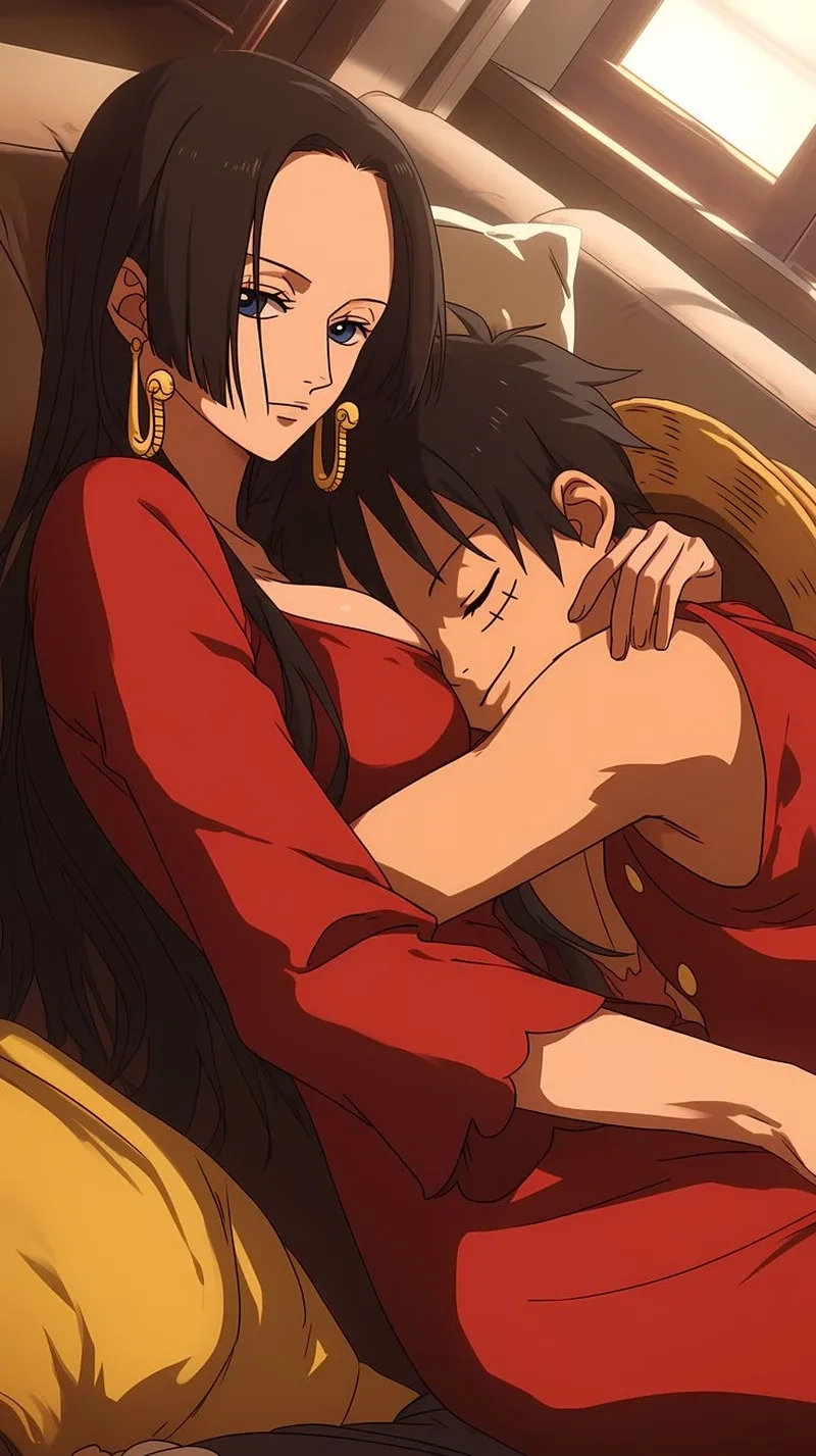 Ảnh fanart hình Boa và Luffy được chia sẻ nhiều