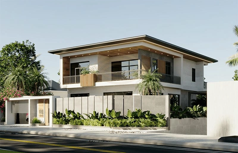 các mẫu nhà biệt thự 2 tầng đẹp phong phú theo sở thích riêng