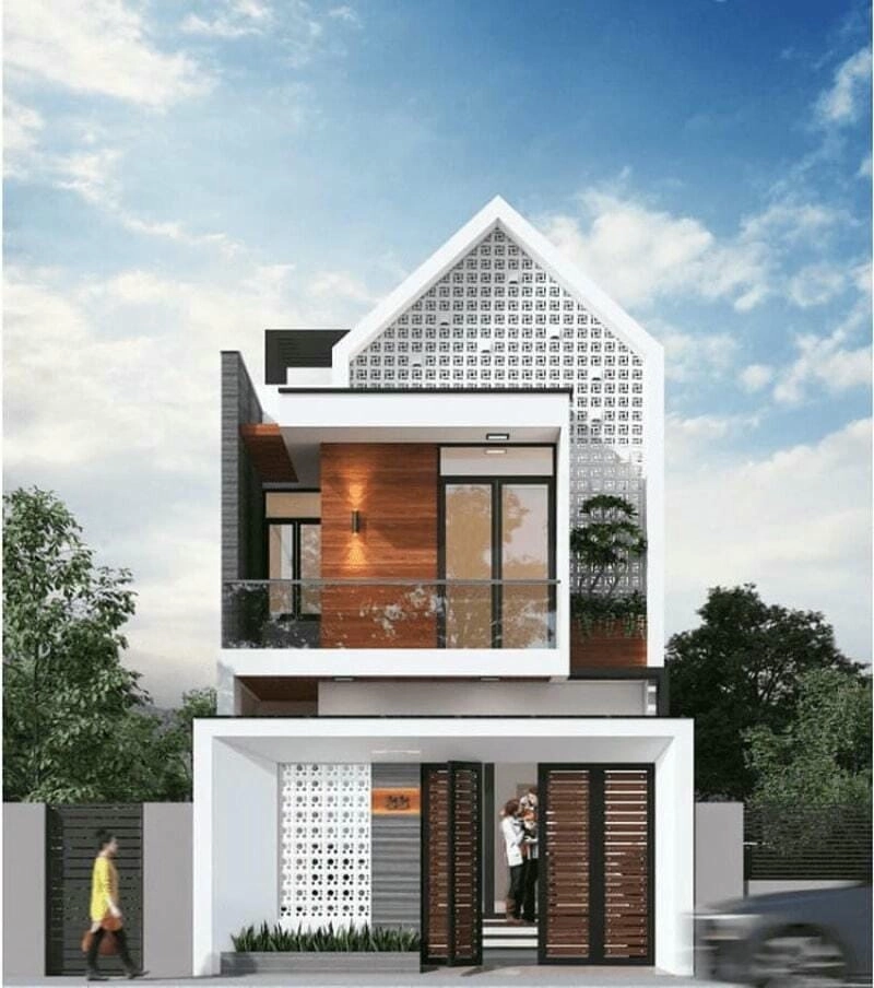 Mở rộng với mẫu thiết kế nhà ống 2 tầng 1 tum 5x20m