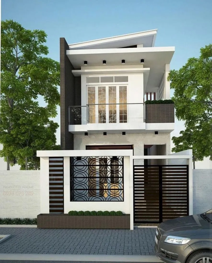 Tham khảo các mẫu nhà ống 2 tầng hiện đại có tum rộng rãi