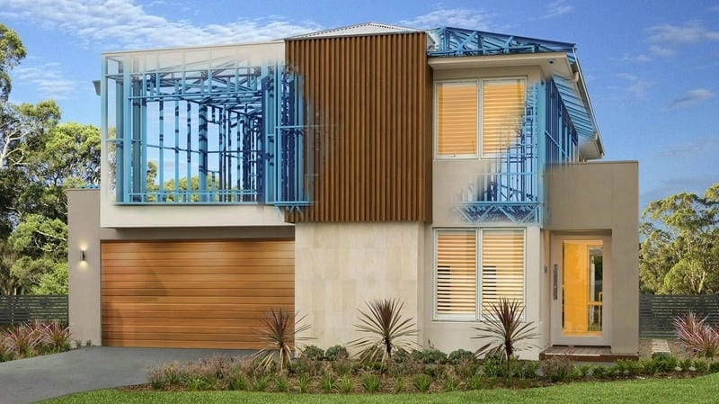 mẫu nhà tiền chế 2 tầng 5x20 thiết kế rộng rãi tối ưu không gian