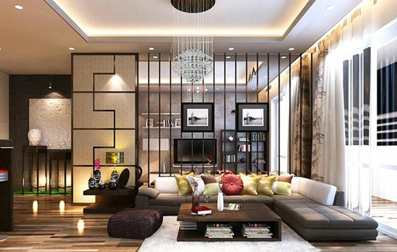 Không gian cuốn hút với đèn tường trang trí phòng khách