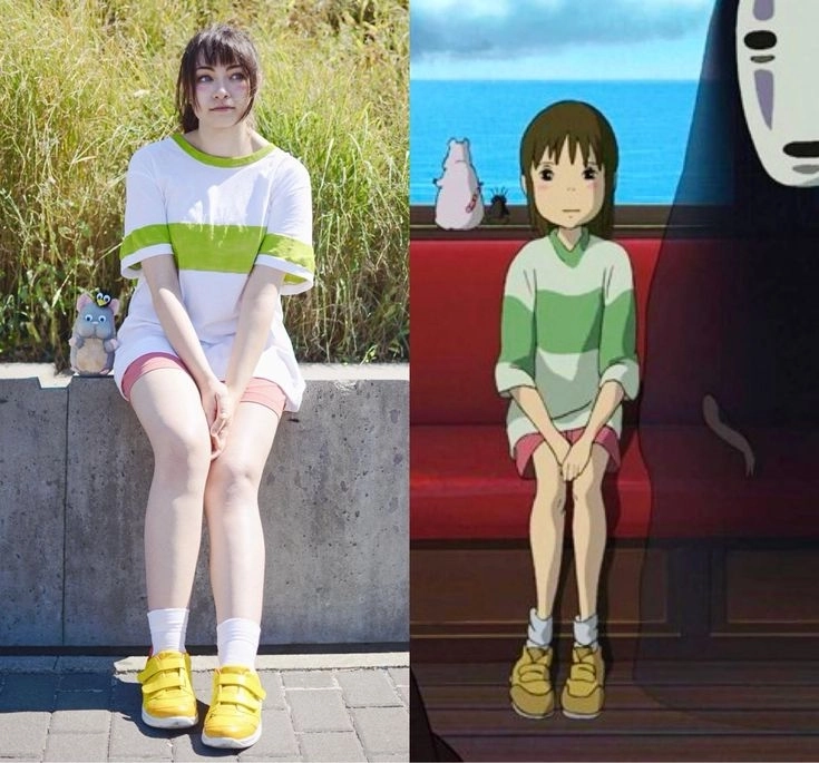 Chihiro Ogino cosplay đơn giản nhưng thể hiện rõ tính cách nhân vật