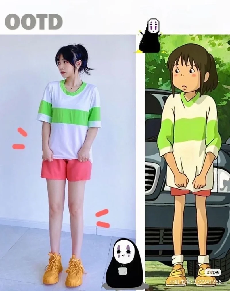 Chihiro cosplay costume đơn giản, dễ thương và ý nghĩa